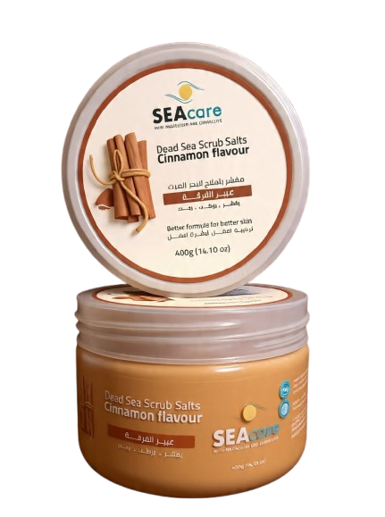 SEAcare Dead Sea Scrub Salts – Cinnamon Flavour (400g)